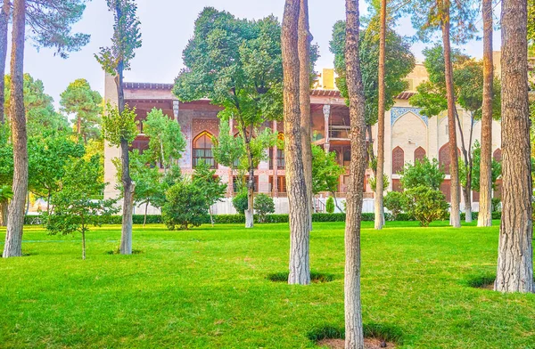 Isfahan Iran Oktober 2017 Der Garten Auf Dem Chehel Sotoun — Stockfoto