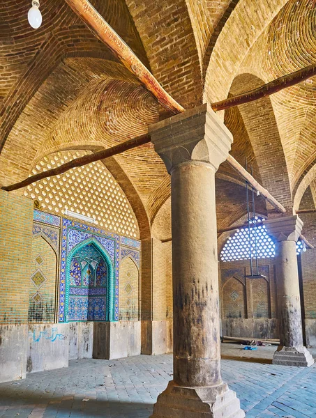 Isfahan Iran Октября 2017 Года Старый Молитвенный Зал Мечети Сайед — стоковое фото