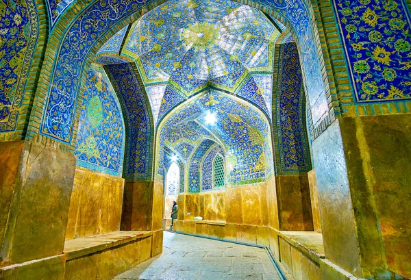 Isfahan Iran Oktober 2017 Corridors Moskee Van Sjah Zijn Ingericht — Stockfoto