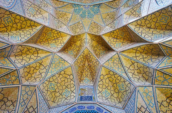 Jameh Camii Hücreleri Karmaşık Mozaik Desenleri Isfahan Iran Ile Kaplı — Stok fotoğraf