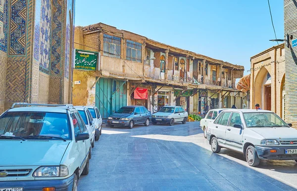 Isfahan Iran October 2017 Narrow Shabby Street Grand Bazaar Ramshackle — Stock Photo, Image