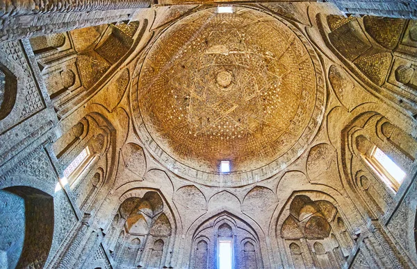 Iszfahán Irán 2017 Október Nagy Imádság Hall Jameh Mecsetet Díszített — Stock Fotó