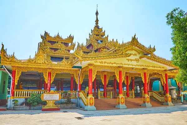 Bago Myanmar Février 2018 Superbe Maison Images Shwemawdaw Paya Avec — Photo