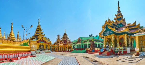 Bago Birma Lutego 2018 Scenicznego Obrazu Domy Kapliczki Pagodzie Shwemawdaw — Zdjęcie stockowe