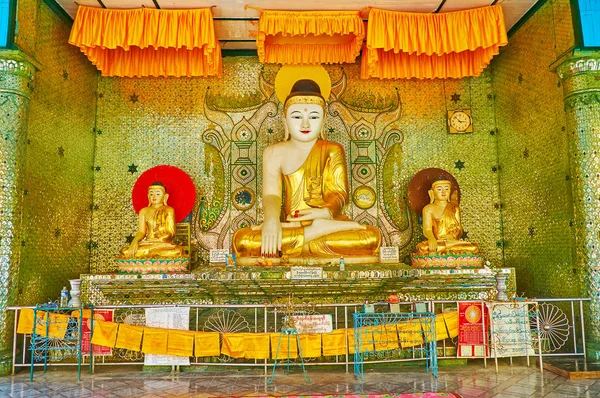 Bagó Mianmar 2018 Február Oltár Kép Ház Shwemawdaw Pagoda Buddha — Stock Fotó