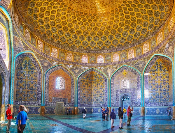 Isfahan Írán Října 2017 Modlitební Hale Sheikh Lotfollah Mešita Jemným — Stock fotografie