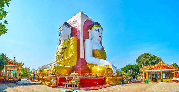 Bago Myanmar Februari 2018 Panorama Van Kyaik Woordspeling Pagode Met — Stockfoto