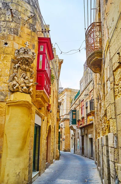 Eski köşe heykel Rabat, Malta — Stok fotoğraf