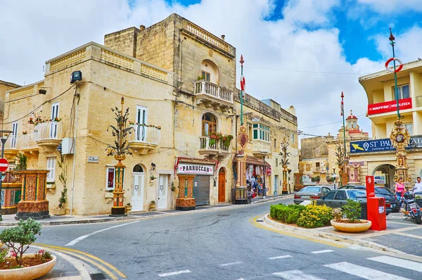 Architektura St Paul náměstí, Rabat, Malta — Stock fotografie
