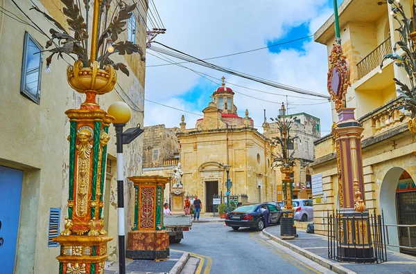 Visita la chiesa di San Cataldo a Rabat, Malta — Foto Stock