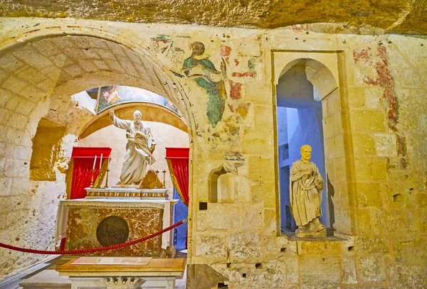 St Paul altar in Grotto, Rabat, Malta — Stock Photo, Image