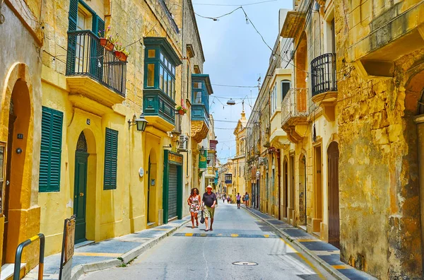 Rabat, Malta tarihi sokaklarında — Stok fotoğraf