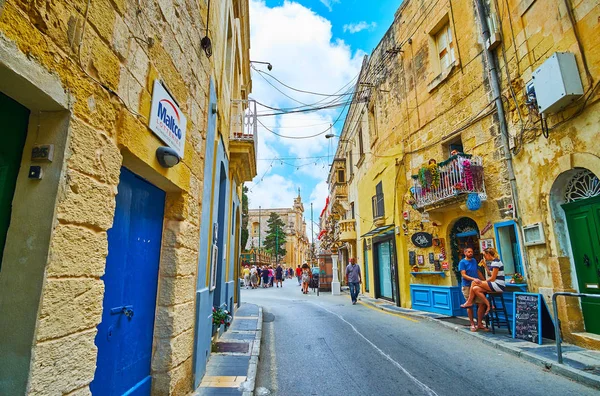 Ontspan in de oude Rabat, Malta — Stockfoto