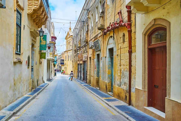 Procházka v staré Rabat, Malta — Stock fotografie