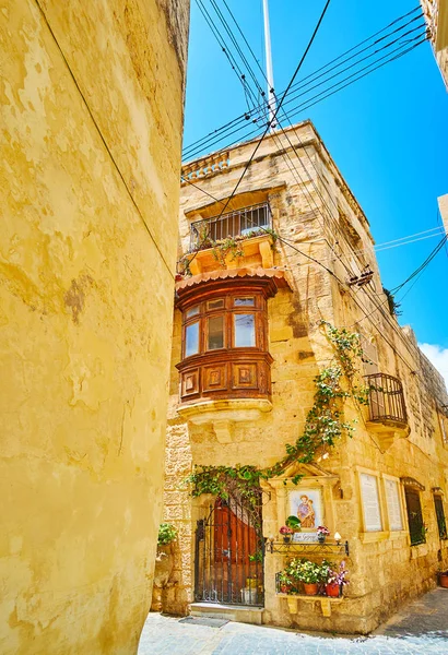 A mansão com o ícone de São José, Rabat, Malta — Fotografia de Stock