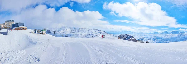 Skipiste in Alpen, Obertraun, Salzkammergut, Oostenrijk — Stockfoto