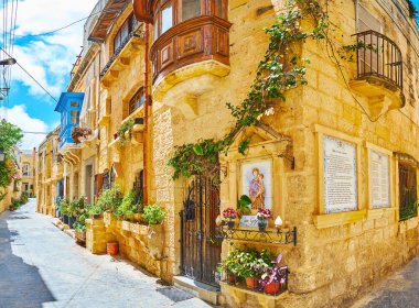The cozy streets of Rabat, Malta clipart