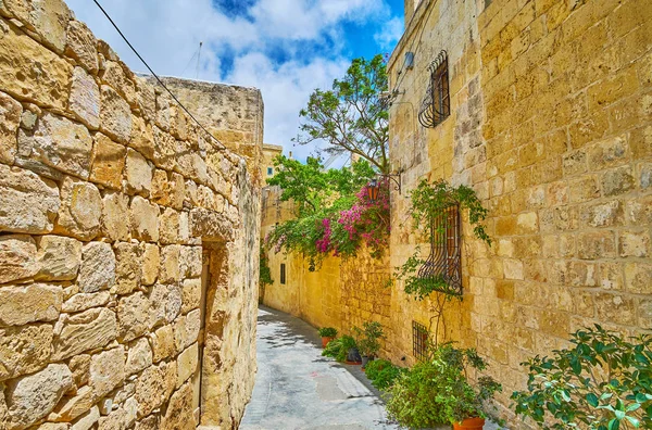 Les murs de pierre de Rabat, Malte — Photo