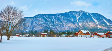 Obertraun Köyü, Salzkammergut, Avusturya Panoraması