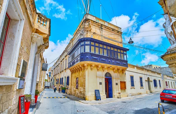 Roh fasáda budovy, Rabat, Malta — Stock fotografie