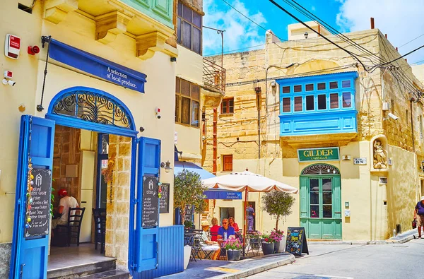 Kaféer i gamla Rabat, Malta — Stockfoto