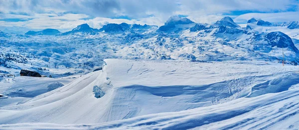冬季阿尔卑斯山之美, 达赫施泰因, 萨尔茨卡默古特, 奥地利 — 图库照片