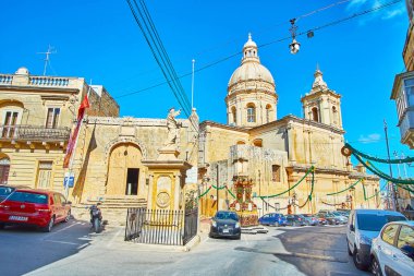 Guastalla, Malta St Nicholas Kilisesi'nin yan duvarda görünümü