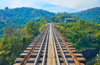Demiryolu köprünün Heho, Myanmar yürümek