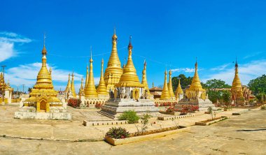 Stupas Kan Tu Kyaung Manastırı, arasında Pindaya, Myanm yürüyüş