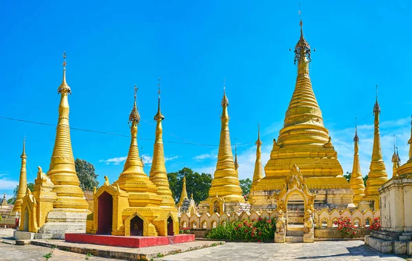 The cemetery of Kan Tu Kyaung monastery, Pindaya, Myanmar — Stock Photo, Image