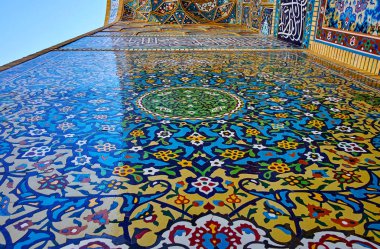 Geleneksel Fars tilework Portal Malek Müzesi, Tehran, 