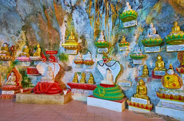 El hermoso santuario en la cueva de Pindaya, Myanmar — Foto de Stock