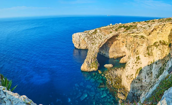 Panoráma a Blue Grotto, Málta — Stock Fotó
