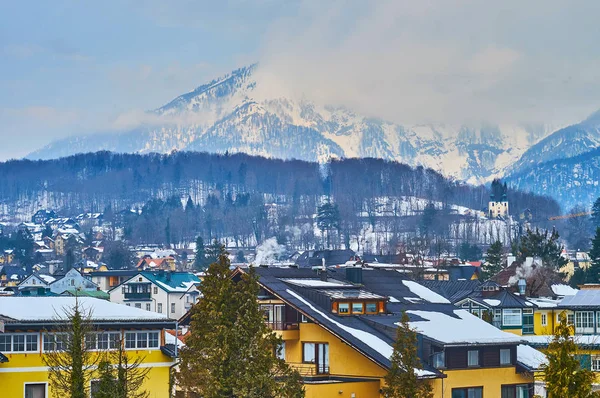 Sui tetti di Bad Ischl, Salzkammergut, Austria — Foto Stock