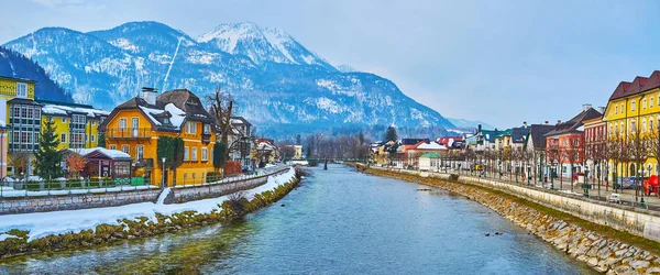 Panorama de Bad Ischl y Monte Katrin, Salzkammergut, Austria — Foto de Stock