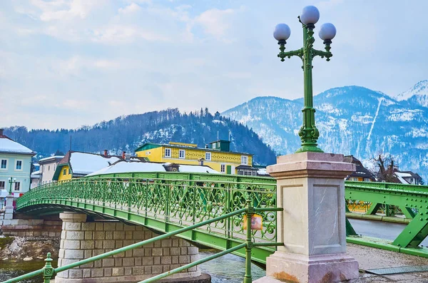 Farolas vintage de Elizabethbrucke, Bad Ischl, Salzkammergu — Foto de Stock