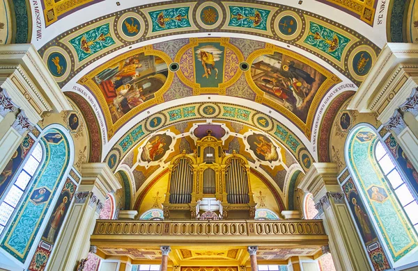 Орган в Санкт-Миколая парафіяльній церкві, Бад Ішль, Зальцкаммергут — стокове фото