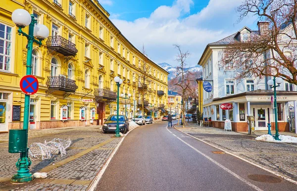 Die alte malerische straße, bad ischl, salzkammergut, österreich — Stockfoto