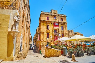 Valletta, Malta 'daki Ortaçağ Sokağı