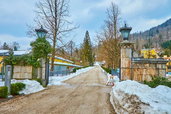 The gate of Kaiservilla in Bad Ischl, Salzkammergut, Austria