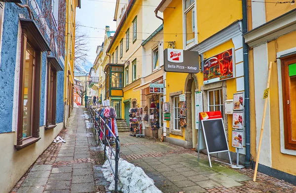 Compras en Kreuzplatz, Bad Ischl, Salzkammergut, Austria — Foto de Stock