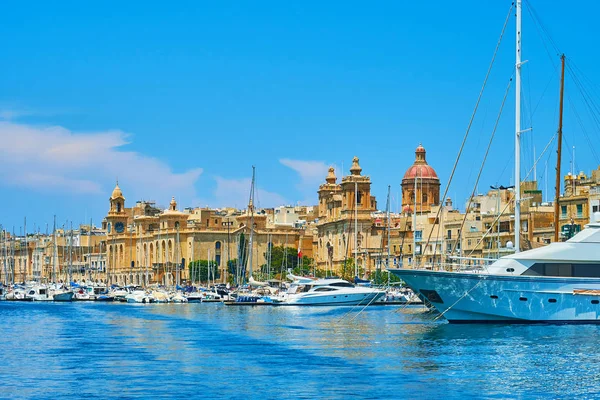 Landmärken i Birgu, Malta — Stockfoto