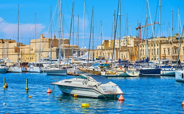 Jachtařský přístav Birgu, Malta — Stock fotografie