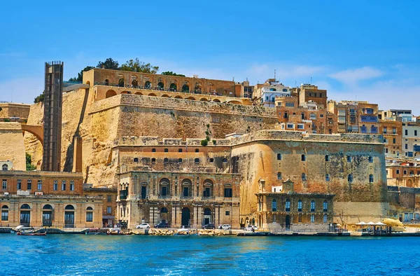 Batería Lascaris Bastion and Saluting de La Valeta, Malta — Foto de Stock