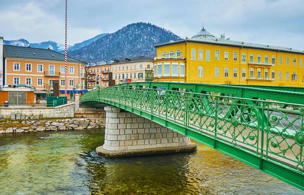 El pintoresco puente Elizabethbrucke en Bad Ischl, Salzkammergut, A — Foto de Stock