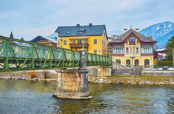 El viejo puente en Bad Ischl, Salzkammergut, Austria — Foto de Stock