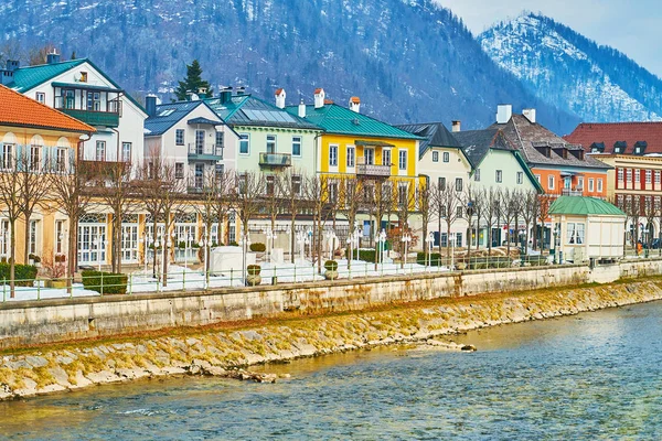 Terraplén de la explanada, Bad Ischl, Salzkammergut, Austria — Foto de Stock