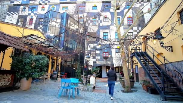 Vienna Austria February 2019 Courtyard Kunst Haus Wien Tables