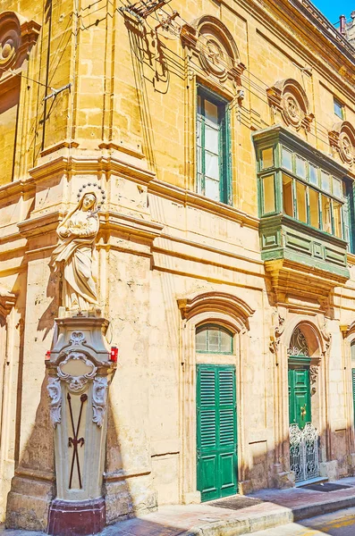 Pomnik Matki Bożej Bolesnej, Senglea, Malta — Zdjęcie stockowe