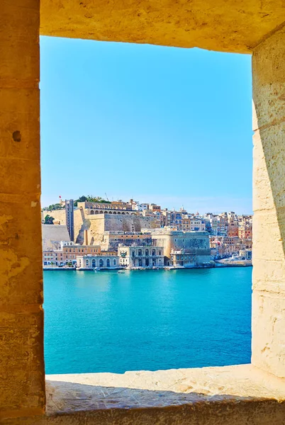 Gardjola window, Senglea, Malta — Stock Photo, Image